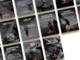 Different Tools and materials created for Pinnacle Business Guides laid out in a grid
