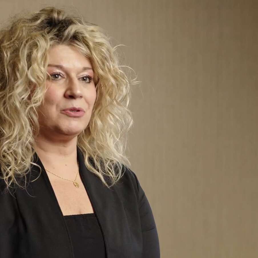 Image from a case study video with Erin Bonde