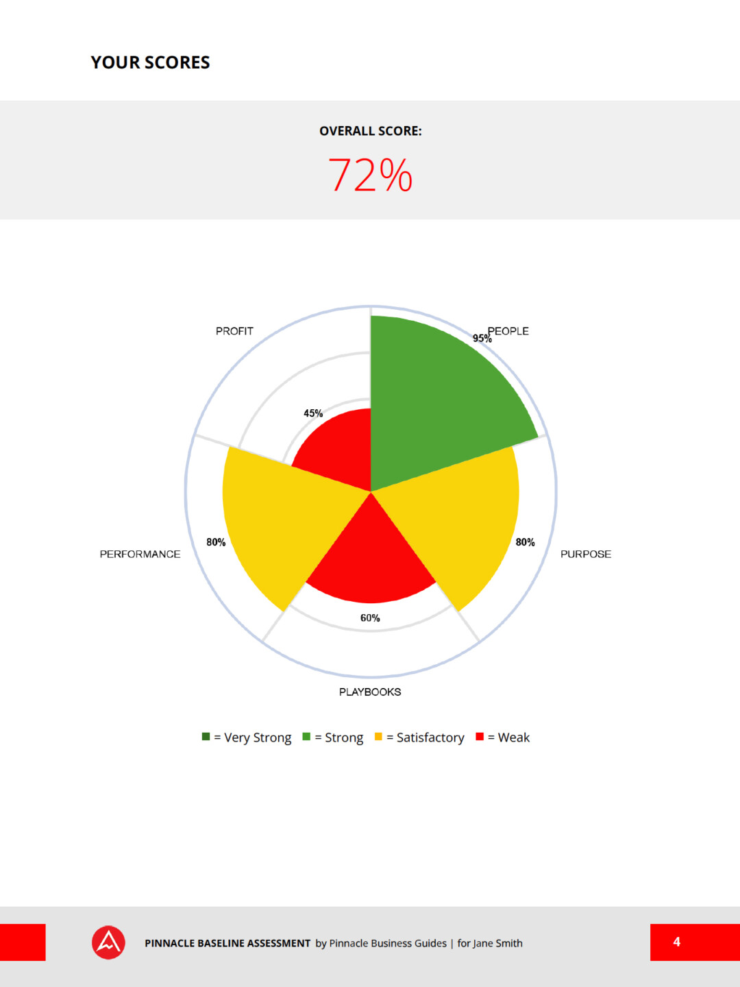 Pinnacle Business Guides Tools - Baseline Assessment - sample page