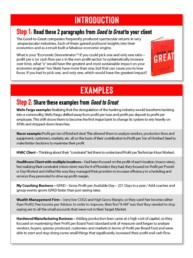 Pinnacle Business Guide Tools - Profit per X - sample page