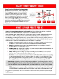 Pinnacle Business Guide Tools - Profit per X - sample page